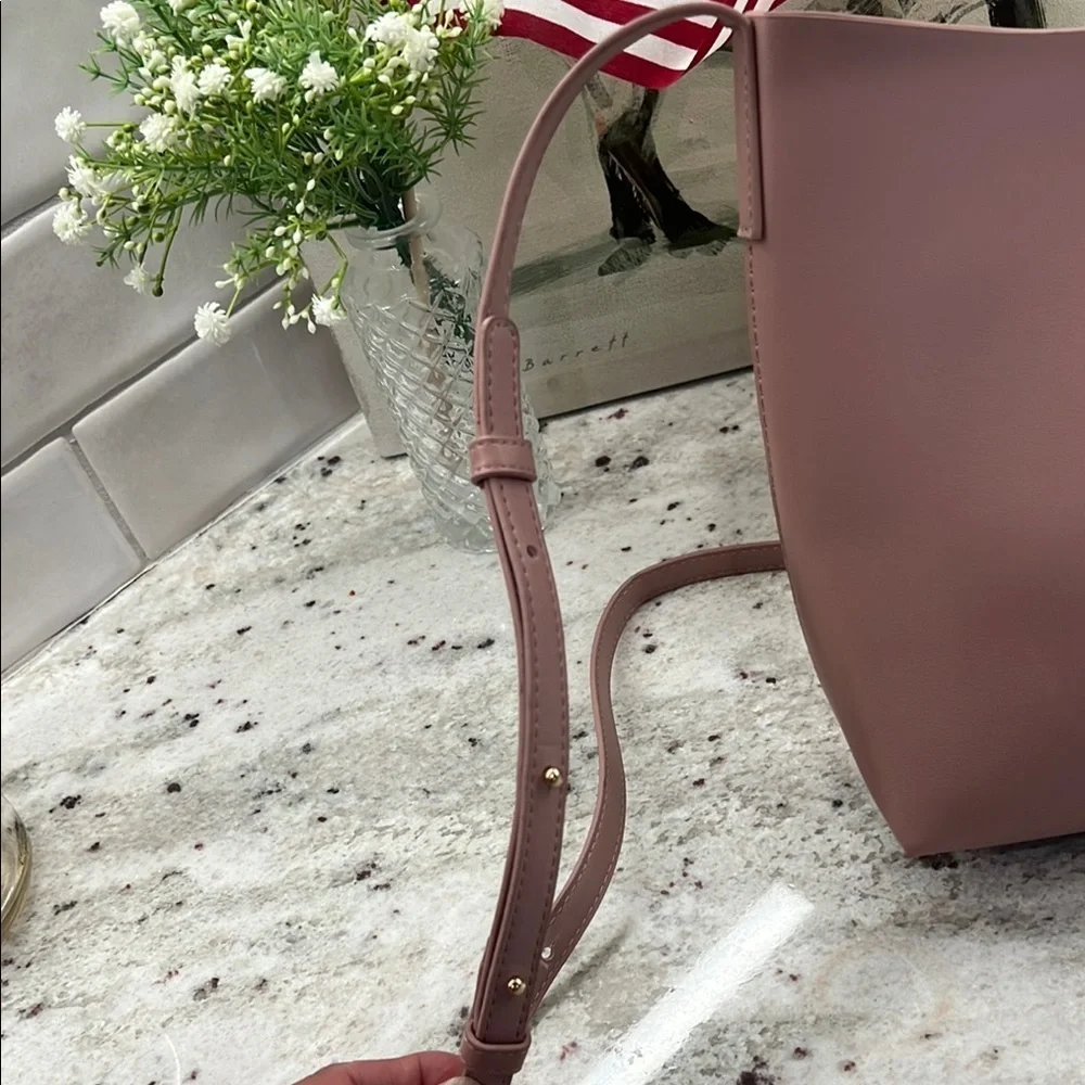 Samara Pink Crossbody Bag with Minimalist Design- Vegan Leather